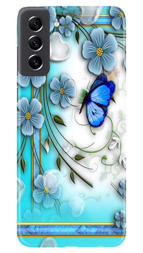 Blue Butterfly Case for Samsung Galaxy S21 FE 5G