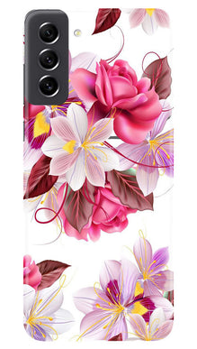 Beautiful flowers Mobile Back Case for Samsung Galaxy S21 FE 5G (Design - 23)
