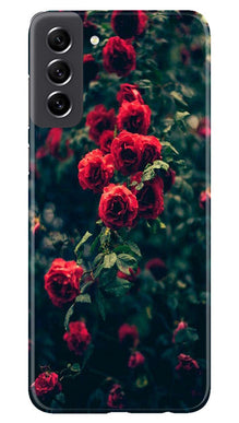 Red Rose Mobile Back Case for Samsung Galaxy S21 FE 5G (Design - 66)