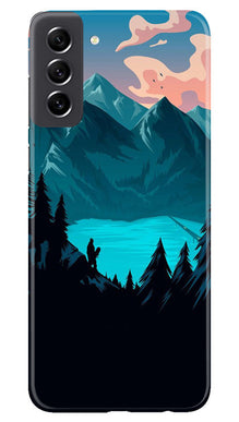 Mountains Mobile Back Case for Samsung Galaxy S21 FE 5G (Design - 155)