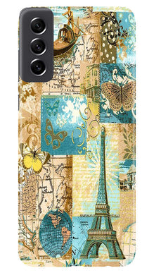 Travel Eiffel Tower Mobile Back Case for Samsung Galaxy S21 FE 5G (Design - 175)