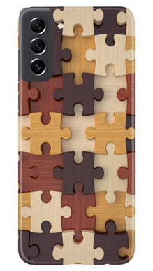 Puzzle Pattern Mobile Back Case for Samsung Galaxy S21 FE 5G (Design - 186)
