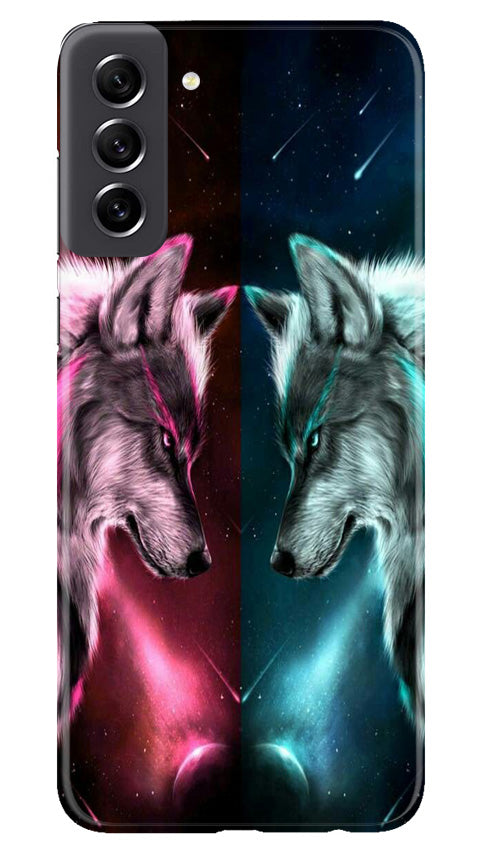Wolf fight Case for Samsung Galaxy S21 FE 5G (Design No. 190)