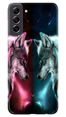 Wolf fight Mobile Back Case for Samsung Galaxy S21 FE 5G (Design - 190)