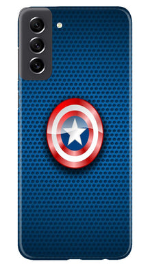 Captain America Shield Mobile Back Case for Samsung Galaxy S21 FE 5G (Design - 222)