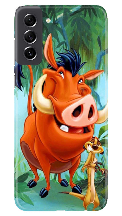 Timon and Pumbaa Mobile Back Case for Samsung Galaxy S21 FE 5G (Design - 267)