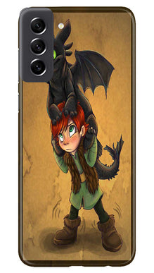 Dragon Mobile Back Case for Samsung Galaxy S21 FE 5G (Design - 298)