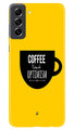 Coffee Optimism Mobile Back Case for Samsung Galaxy S21 FE 5G (Design - 313)