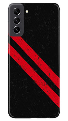 Black Red Pattern Mobile Back Case for Samsung Galaxy S21 FE 5G (Design - 332)