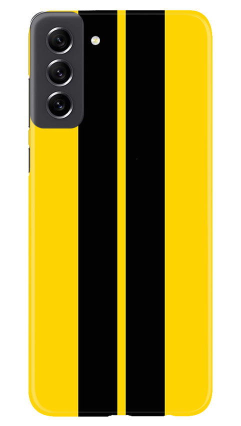 Black Yellow Pattern Mobile Back Case for Samsung Galaxy S21 FE 5G (Design - 336)