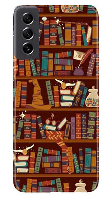 Book Shelf Mobile Back Case for Samsung Galaxy S21 FE 5G (Design - 348)