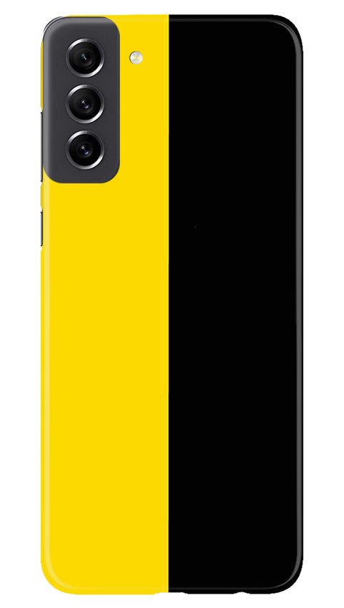 Black Yellow Pattern Mobile Back Case for Samsung Galaxy S21 FE 5G (Design - 354)