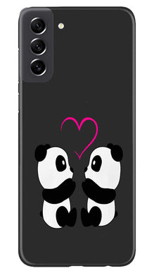 Panda Love Mobile Back Case for Samsung Galaxy S21 FE 5G (Design - 355)
