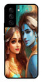Lord Radha Krishna Metal Mobile Case for Samsung Galaxy S21 FE 5G   (Design No -01)