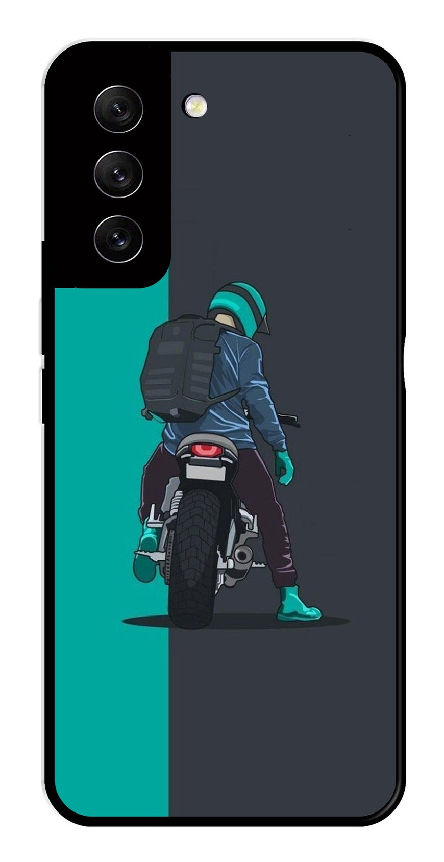Bike Lover Metal Mobile Case for Samsung Galaxy S21 FE 5G   (Design No -05)