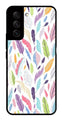 Colorful Feathers Metal Mobile Case for Samsung Galaxy S21 FE 5G   (Design No -06)