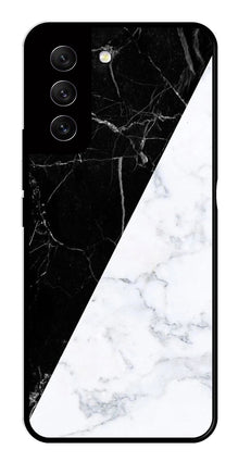 Black White Marble Design Metal Mobile Case for Samsung Galaxy S21 FE 5G