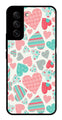 Hearts Pattern Metal Mobile Case for Samsung Galaxy S21 FE 5G   (Design No -22)