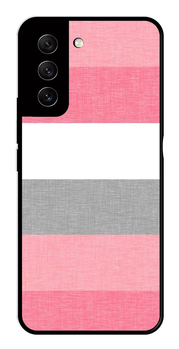 Pink Pattern Metal Mobile Case for Samsung Galaxy S21 FE 5G   (Design No -23)