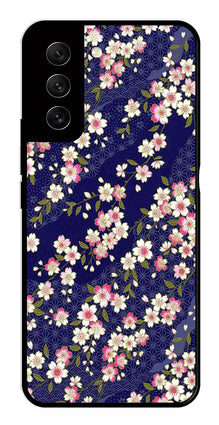 Flower Design Metal Mobile Case for Samsung Galaxy S21 FE 5G