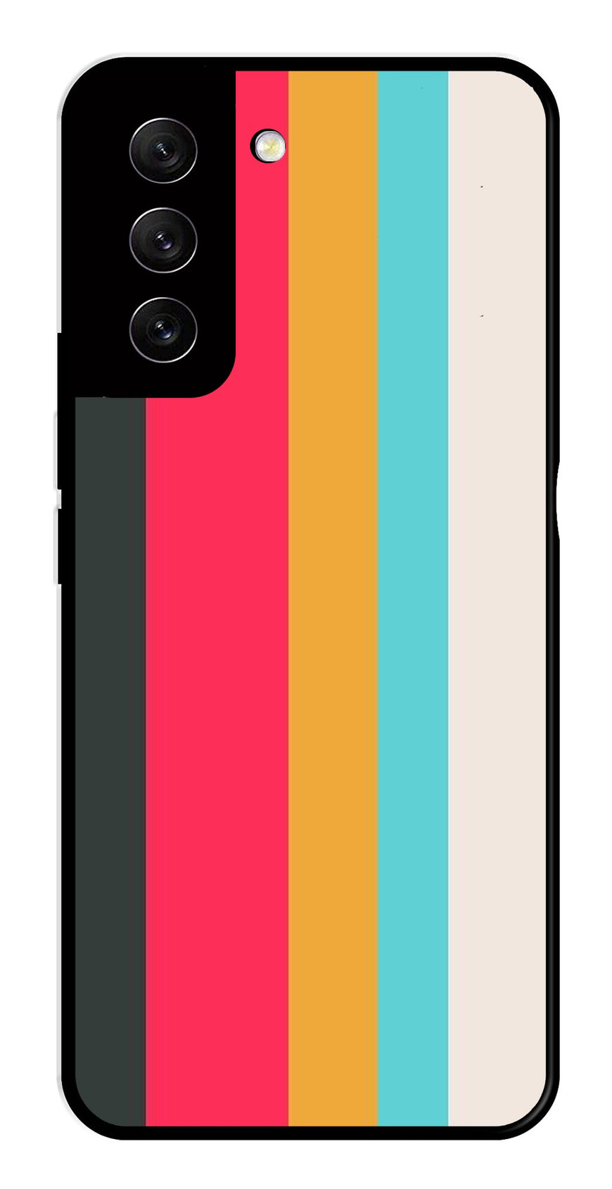 Muted Rainbow Metal Mobile Case for Samsung Galaxy S21 FE 5G   (Design No -31)