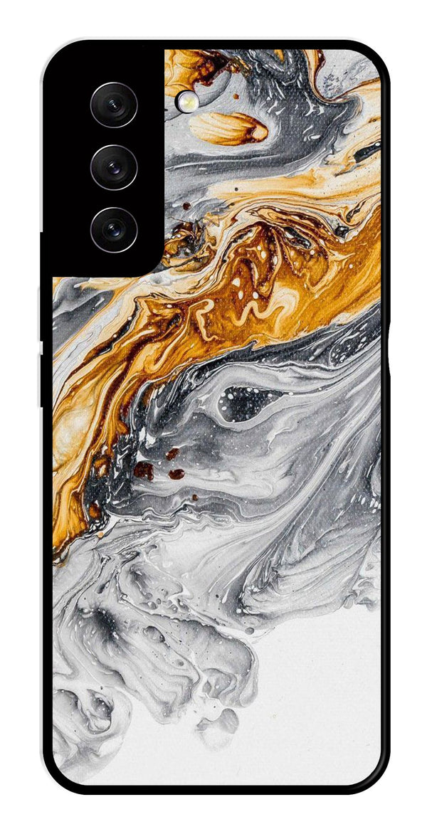 Marble Pattern Metal Mobile Case for Samsung Galaxy S21 FE 5G   (Design No -36)