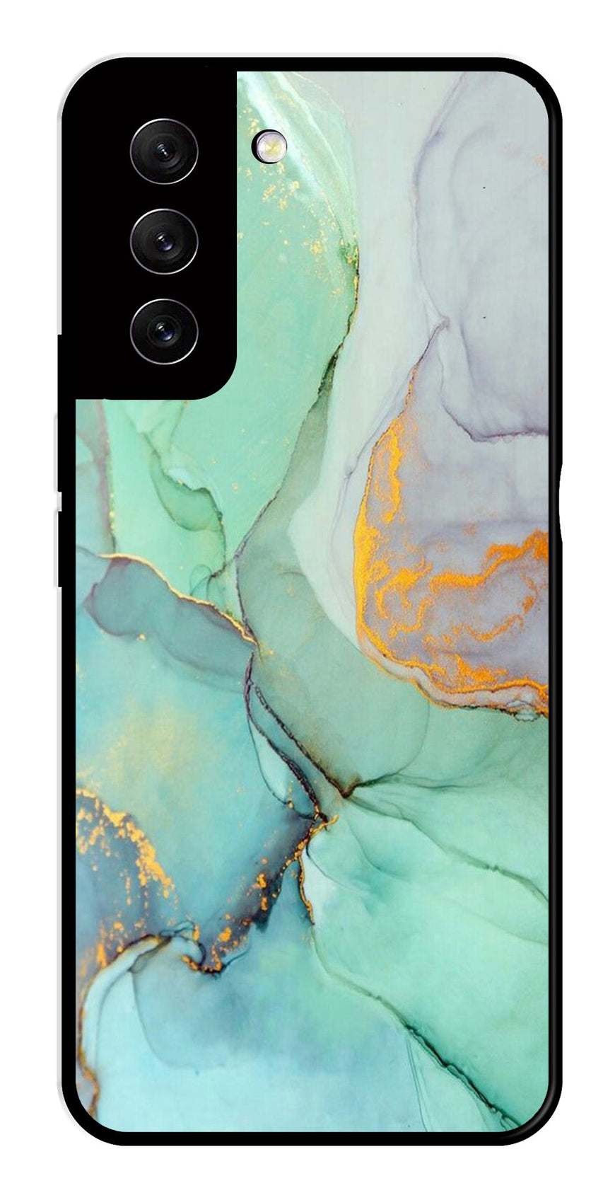 Marble Design Metal Mobile Case for Samsung Galaxy S21 FE 5G   (Design No -46)