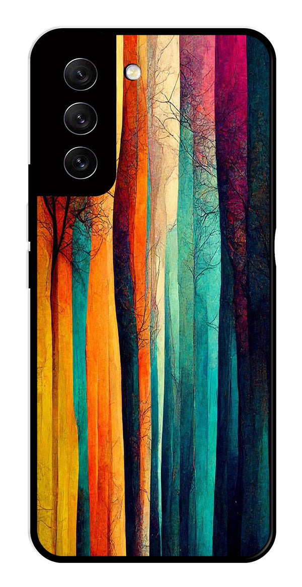 Modern Art Colorful Metal Mobile Case for Samsung Galaxy S21 FE 5G   (Design No -47)