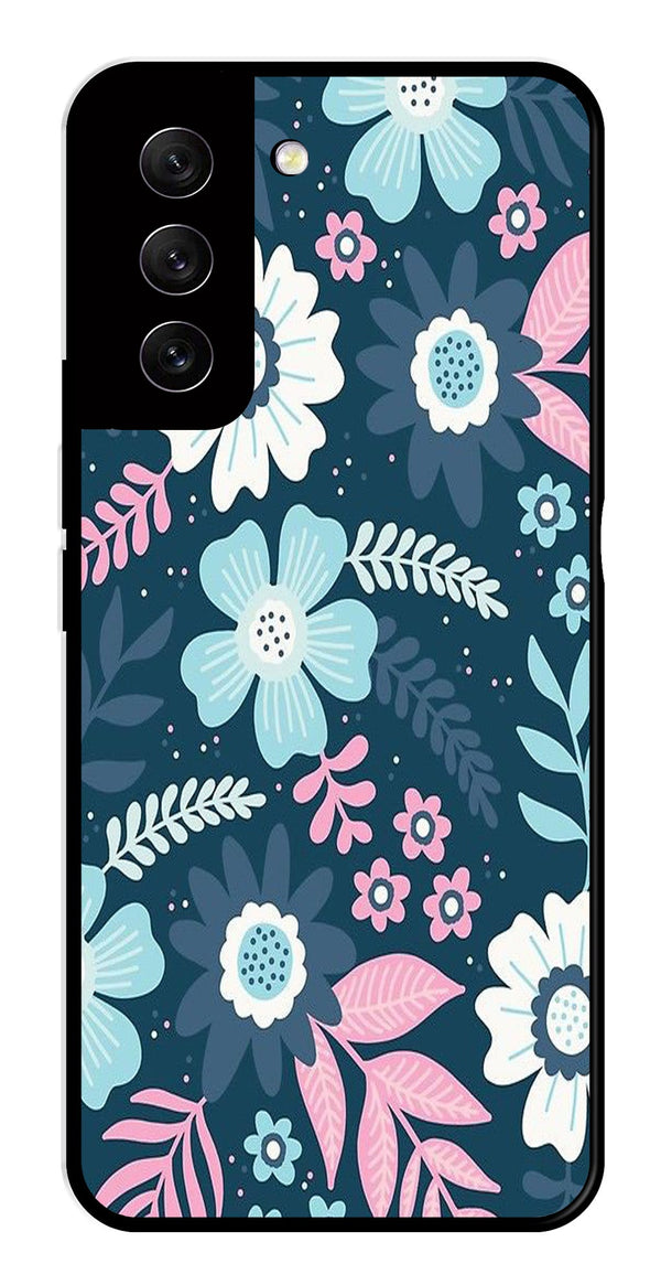 Flower Leaves Design Metal Mobile Case for Samsung Galaxy S21 FE 5G   (Design No -50)