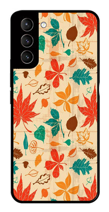 Leafs Design Metal Mobile Case for Samsung Galaxy S22 Plus 5G