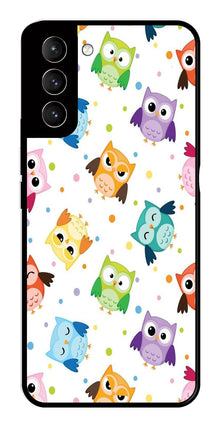 Owls Pattern Metal Mobile Case for Samsung Galaxy S22 Plus 5G