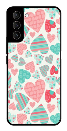 Hearts Pattern Metal Mobile Case for Samsung Galaxy S22 Plus 5G