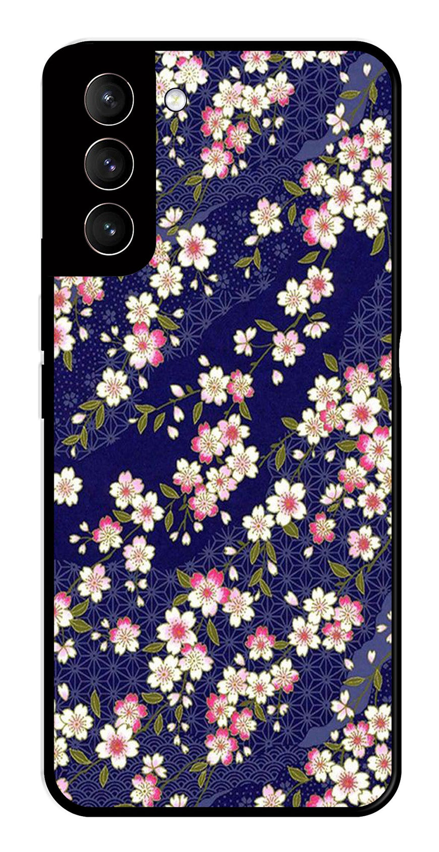 Flower Design Metal Mobile Case for Samsung Galaxy S21 5G   (Design No -25)