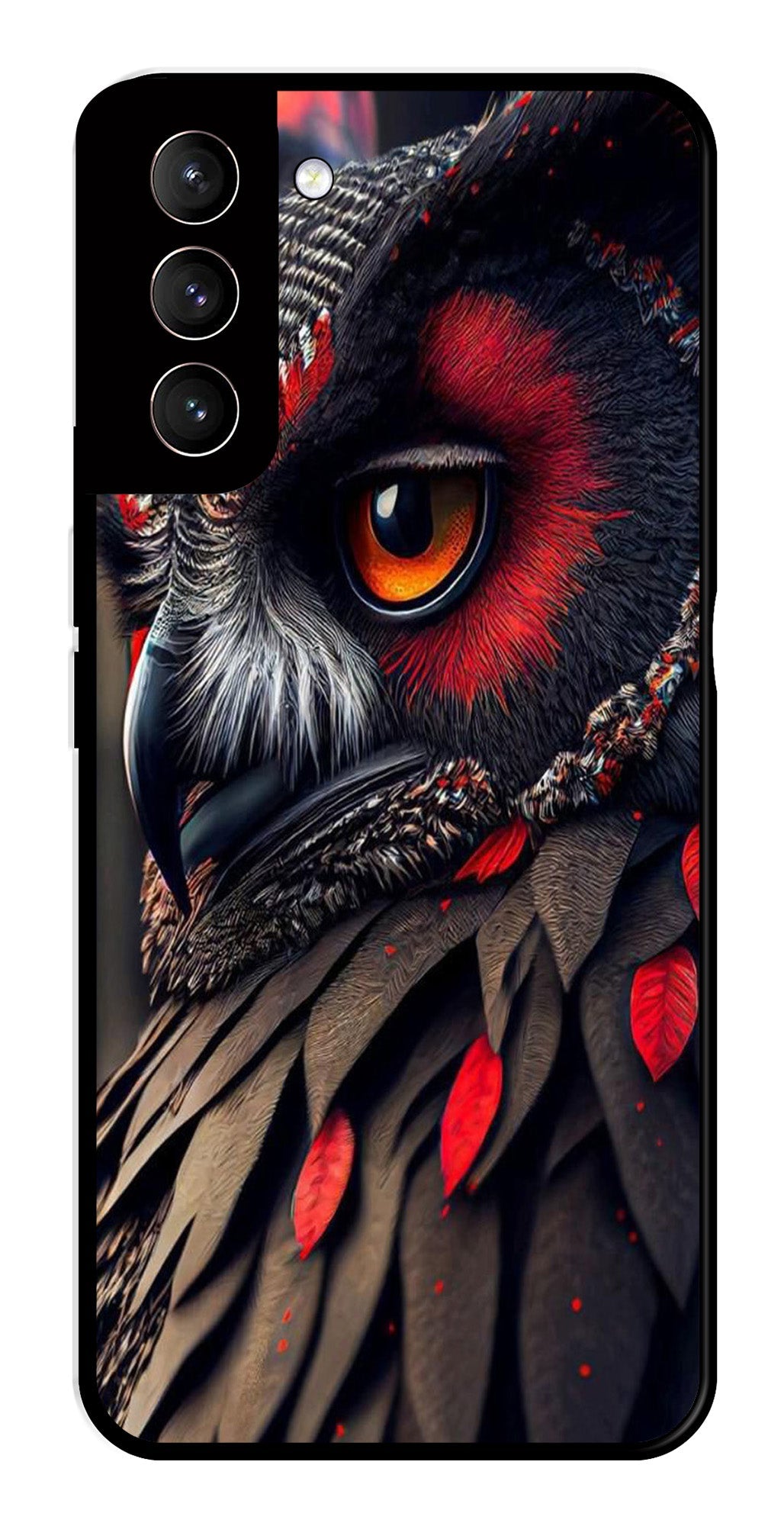Owl Design Metal Mobile Case for Samsung Galaxy S22 Plus 5G   (Design No -26)