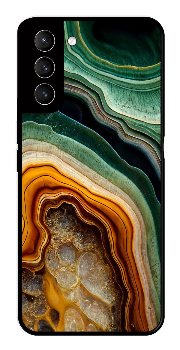 Marble Design Metal Mobile Case for Samsung Galaxy S21 5G   (Design No -28)