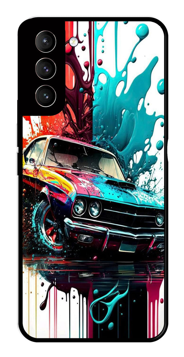 Vintage Car Metal Mobile Case for Samsung Galaxy S21 5G   (Design No -29)