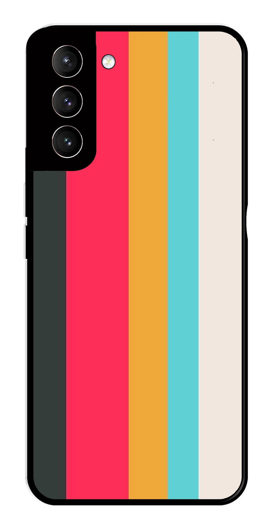 Muted Rainbow Metal Mobile Case for Samsung Galaxy S21 Plus 5G   (Design No -31)