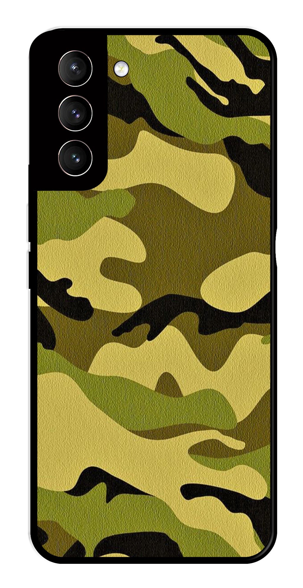 Army Pattern Metal Mobile Case for Samsung Galaxy S22 Plus 5G   (Design No -35)