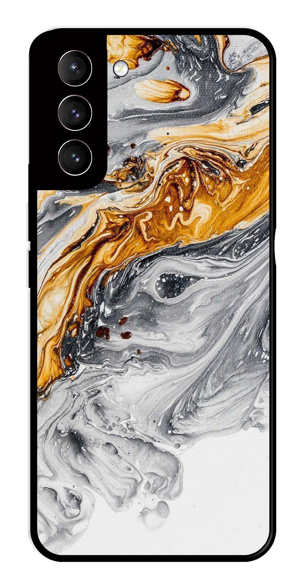 Marble Pattern Metal Mobile Case for Samsung Galaxy S22 Plus 5G   (Design No -36)