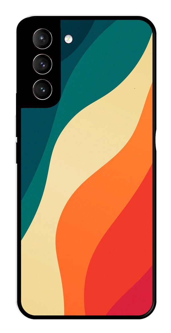Muted Rainbow Metal Mobile Case for Samsung Galaxy S22 Plus 5G   (Design No -39)