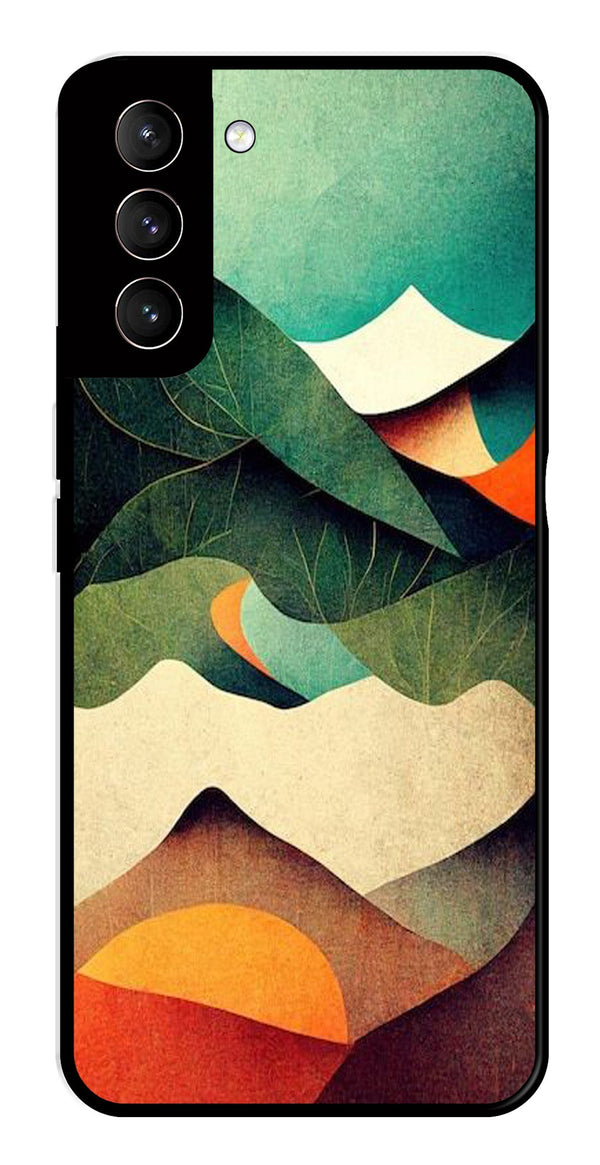 MultiColor Pattern Metal Mobile Case for Samsung Galaxy S22 Plus 5G   (Design No -43)