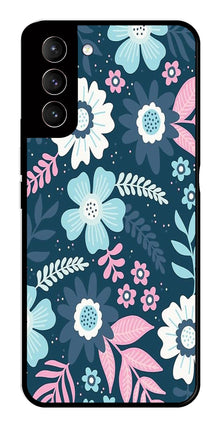 Flower Leaves Design Metal Mobile Case for Samsung Galaxy S22 Plus 5G