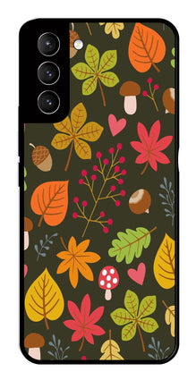 Leaves Design Metal Mobile Case for Samsung Galaxy S22 Plus 5G
