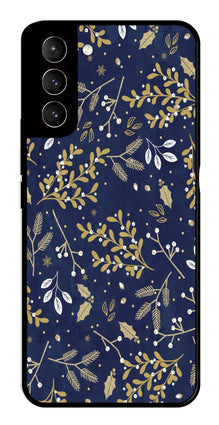 Floral Pattern  Metal Mobile Case for Samsung Galaxy S22 Plus 5G