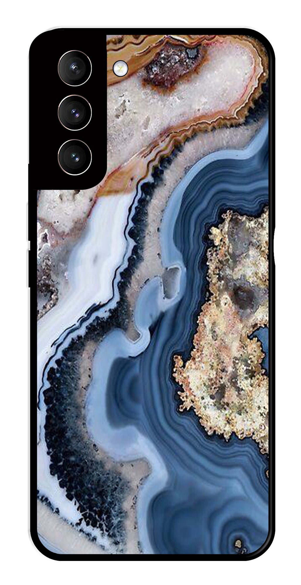 Marble Design Metal Mobile Case for Samsung Galaxy S21 Plus 5G   (Design No -53)