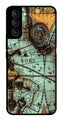 Map Design Metal Mobile Case for Samsung Galaxy S22 5G   (Design No -54)