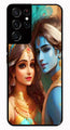 Lord Radha Krishna Metal Mobile Case for Samsung Galaxy S21 Ultra 5G   (Design No -01)