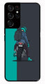Bike Lover Metal Mobile Case for Samsung Galaxy S21 Ultra 5G   (Design No -05)