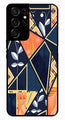 Marble Design Metal Mobile Case for Samsung Galaxy S21 Ultra 5G   (Design No -07)
