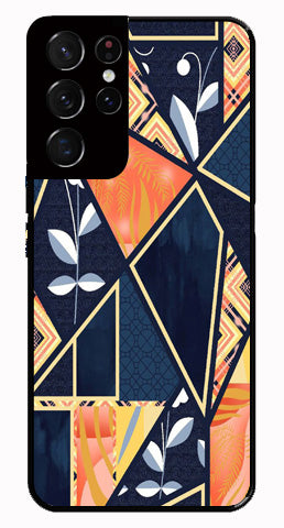 Marble Design Metal Mobile Case for Samsung Galaxy S21 Ultra 5G   (Design No -07)